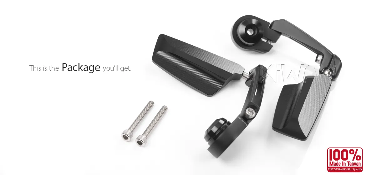 KiWAV motorcycle bar end mirrors Leap for M6 threaded handlebars