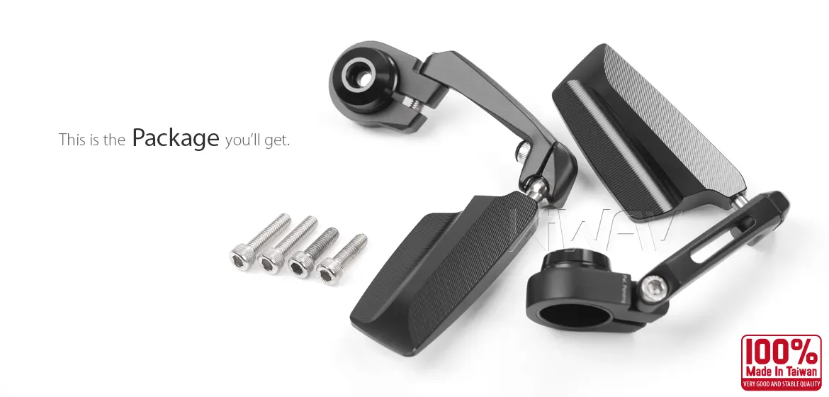 KiWAV motorcycle bar end mirrors Leap compatible for Triumph water-cooled models