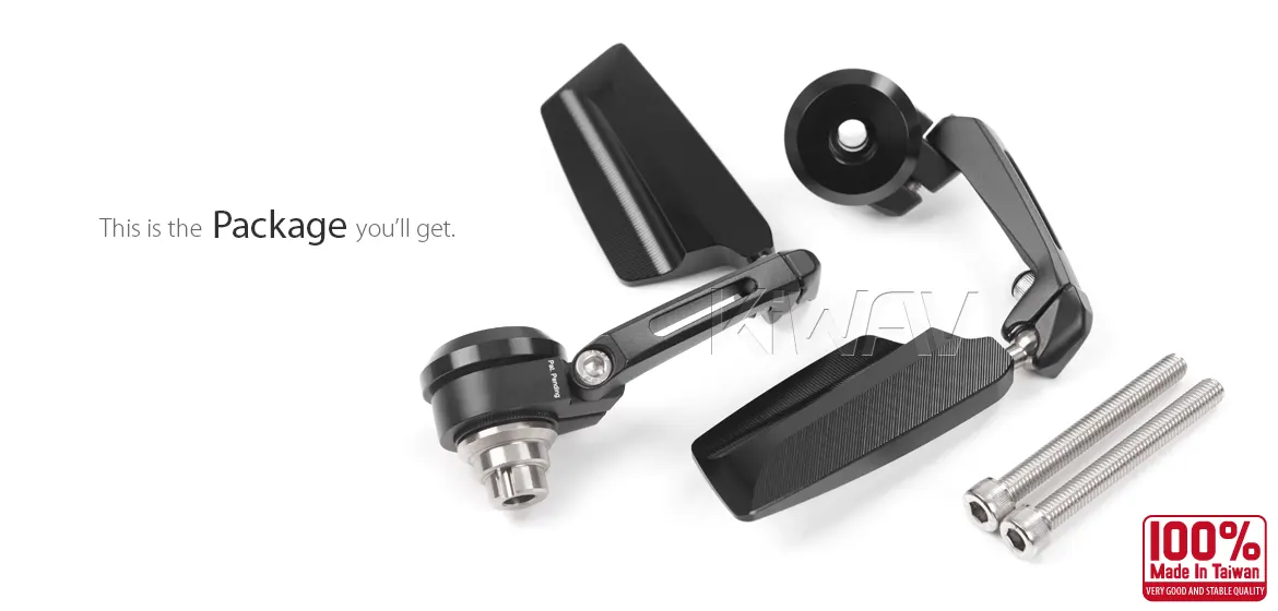 KiWAV motorcycle bar end mirrors Leap a pair compatible for Indian Scout Bobber