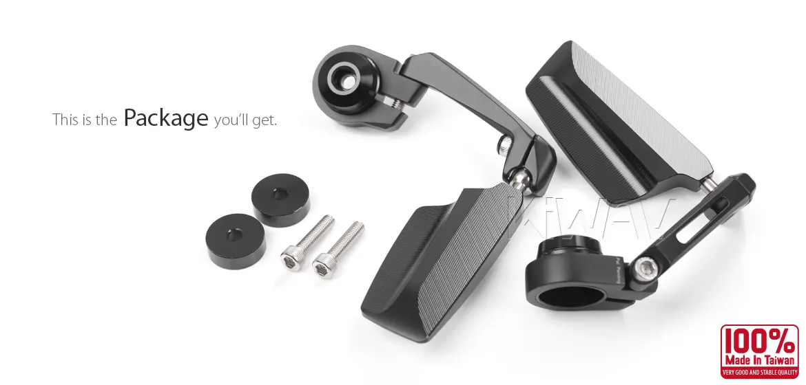 KiWAV motorcycle bar end mirrors Leap compatible for Moto Guzzi