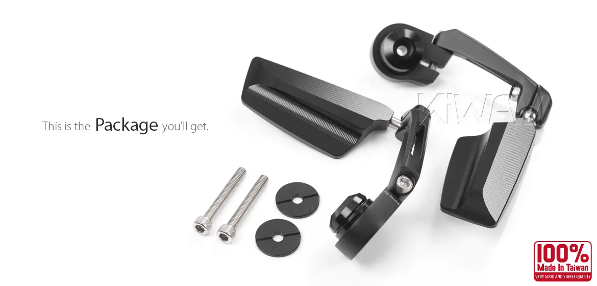 KiWAV motorcycle bar end mirrors Leap compatible for Royal Enfield Interceptor 650