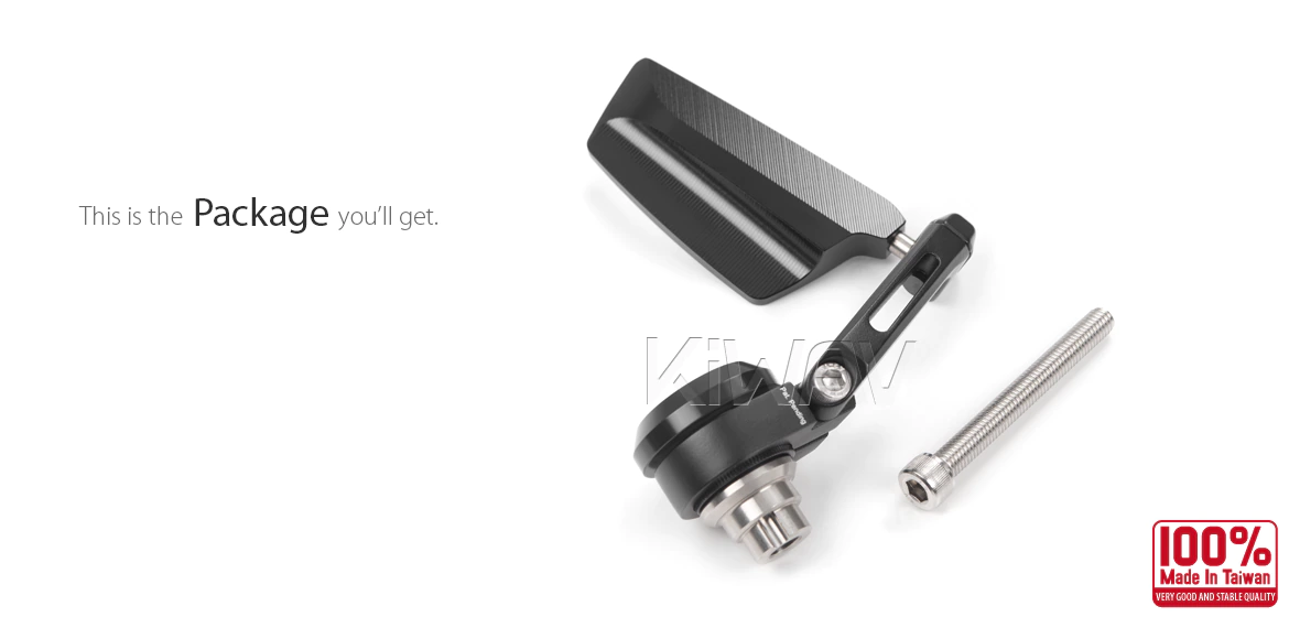KiWAV motorcycle bar end mirrors Leap right hand compatible for Indian Scout Bobber
