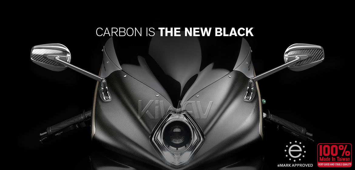 Carbon fiber motorcycle mirrors Mamba black fairing mount rearview mirrors for sportbikes