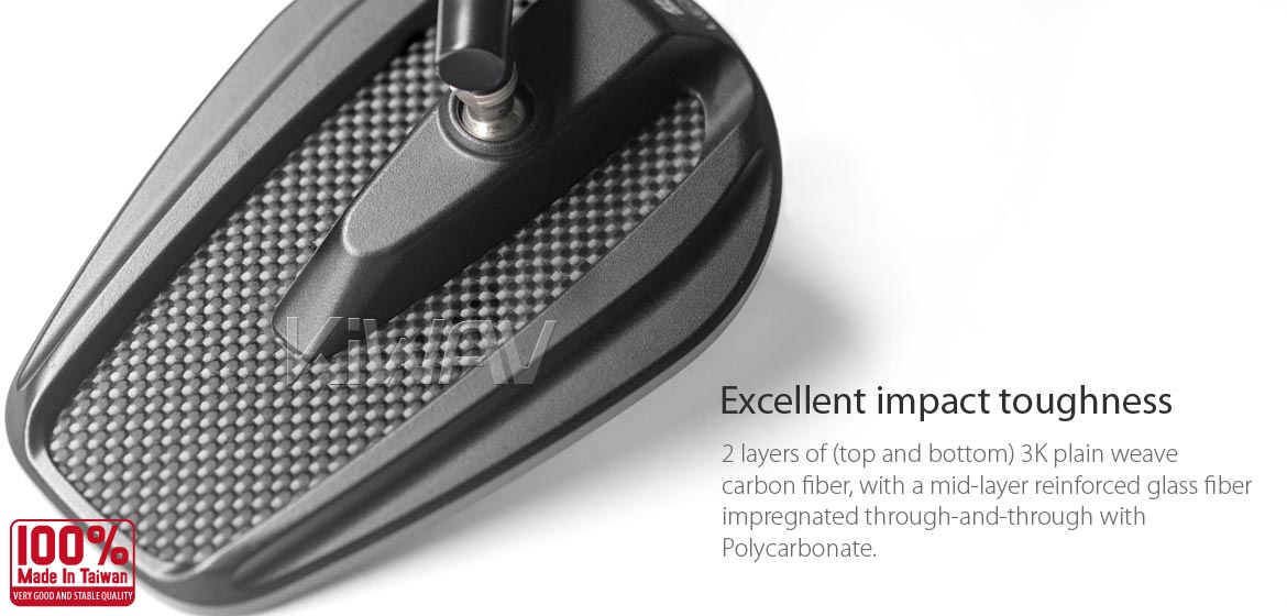 kaorinVAMPSコラボボード KiWAV Fairing Mirrors Mamba Real Carbon Fiber Slim fits