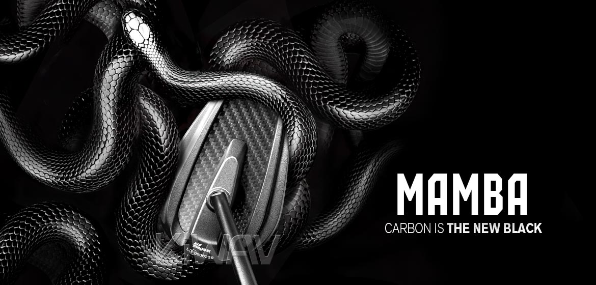 True carbon fiber KiWAV motorcycle mirrors Mamba black universal fit for 10mm mirror thread and Harley Davidson