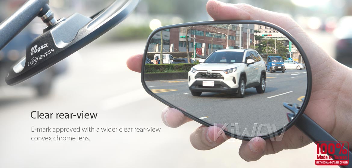 True carbon fiber mirrors KiWAV motorcycle mirrors Mamba black fairing mount rearview mirrors for sportbikes