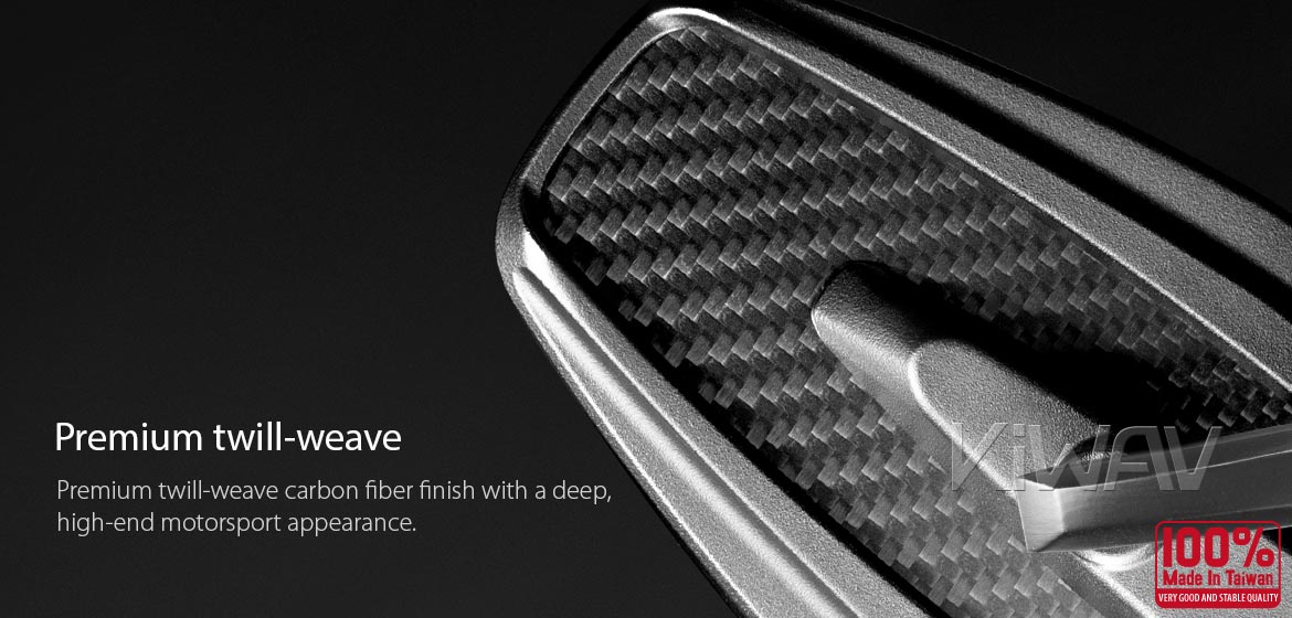 KiWAV bar end mirrors Mamba matte carbon compatible for Triumph air-cooled motorcycles