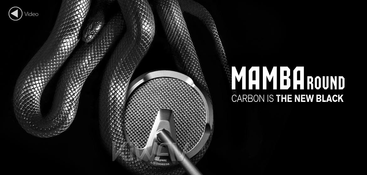 True carbon fiber mirrors KiWAV motorcycle mirrors Mamba Round black universal fit for 8mm mirror thread