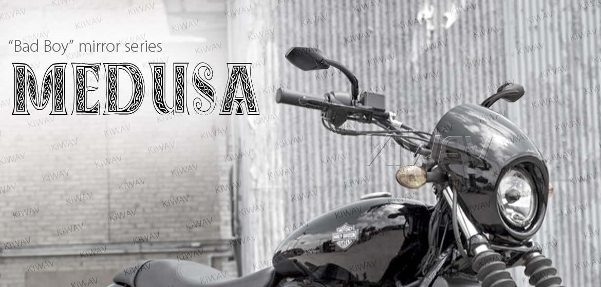 KiWAV Medusa carbon motorcycle mirrors fit Halrey street 750 500