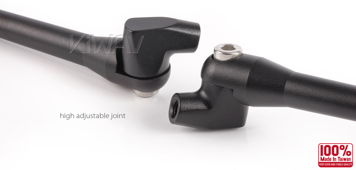 Magazi Missie black matte stem mirrors a pair for scooter motorcycle, golf cart