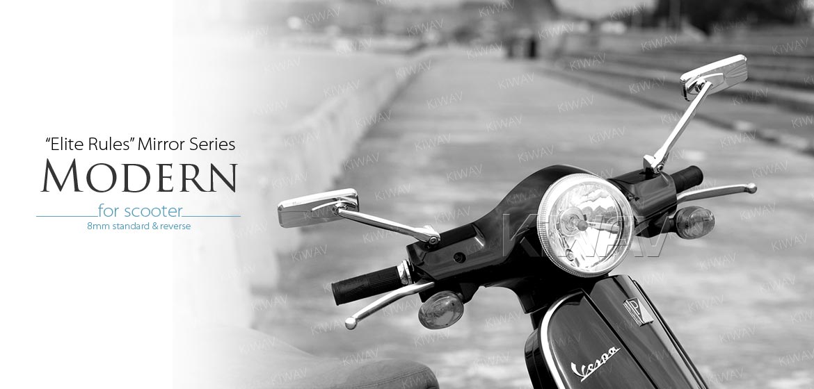 KiWAV Modern chrome motorcycle mirrors for scooter