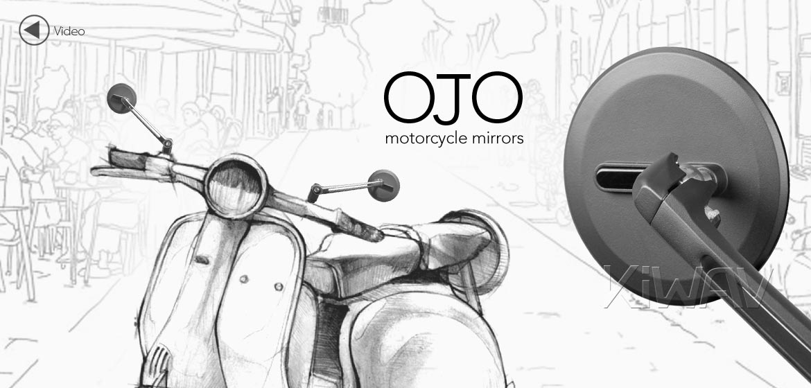 aftermarket: バイクミラー オジョ 黒 大抵の近代ベスパ用 GTS