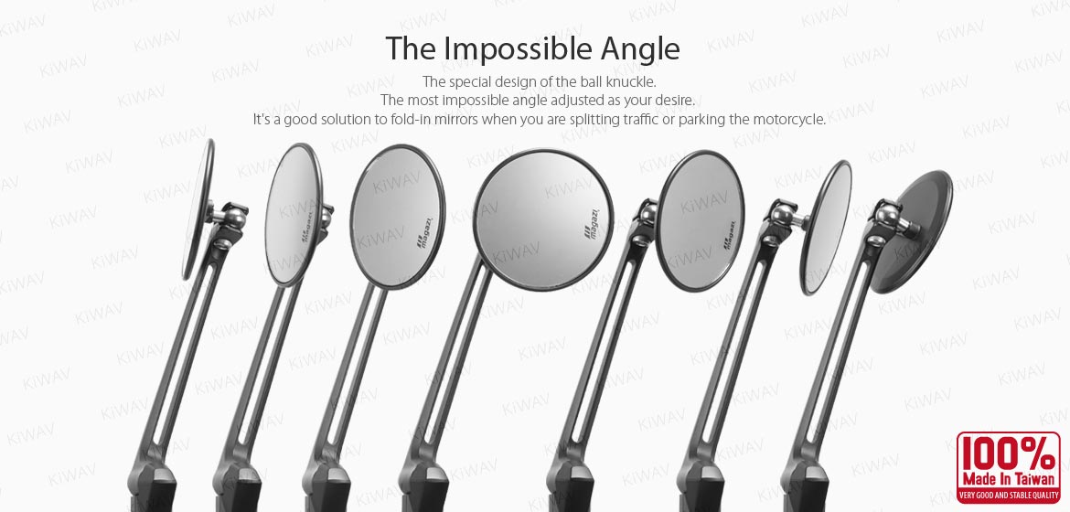 Thinnest motorcycle mirrors KiWAV motorcycle mirrors Ojo black compatible for most Harley Davidson