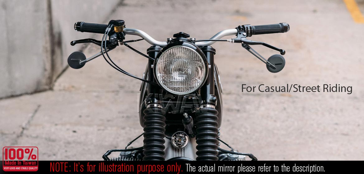 Thinnest motorcycle mirrors KiWAV motorcycle mirrors Ojo black compatible for most Harley Davidson