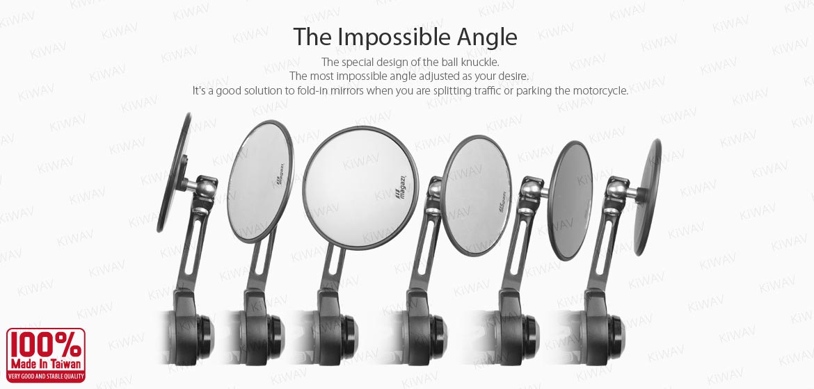 The thinnest motorcycle mirrors KiWAV motorcycle bar end mirrors Ojo black compatible for Yamaha M16 threaded handlebars