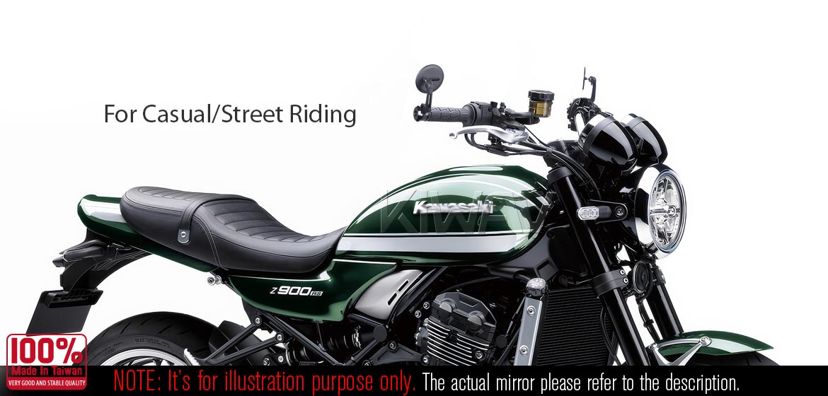 The thinnest motorcycle mirrors KiWAV motorcycle bar end mirrors Ojo heavy weightblack compatible for M8 threaded handlebars