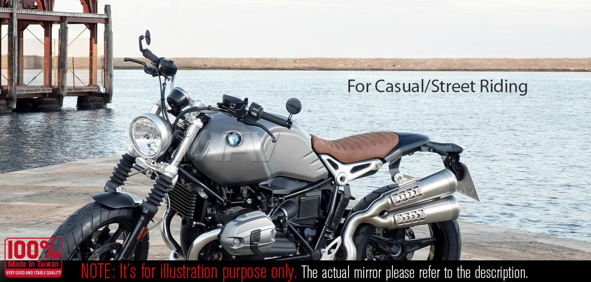 The thinnest motorcycle mirrors KiWAV motorcycle bar end mirrors Ojo heavy weightblack compatible for BMW M12 threaded handlebar