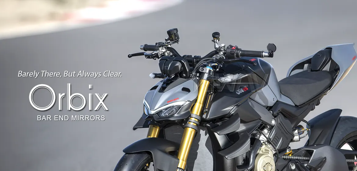 Bar end mirror Orbix black X 1 piece for 7/8