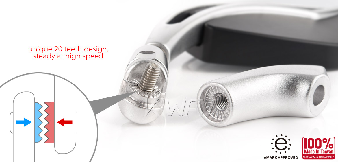 KiWAV motorcycle foldable mirrors Orca silver for Harley Davidson Street 500/750