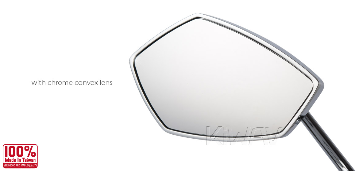 KiWAV motorcycle mirrors Palm chrome Harley Magazi