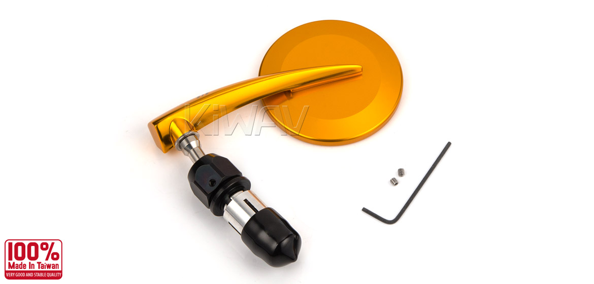 KiWAV Magazi Round 65N orange gold bar end mirrors right hand