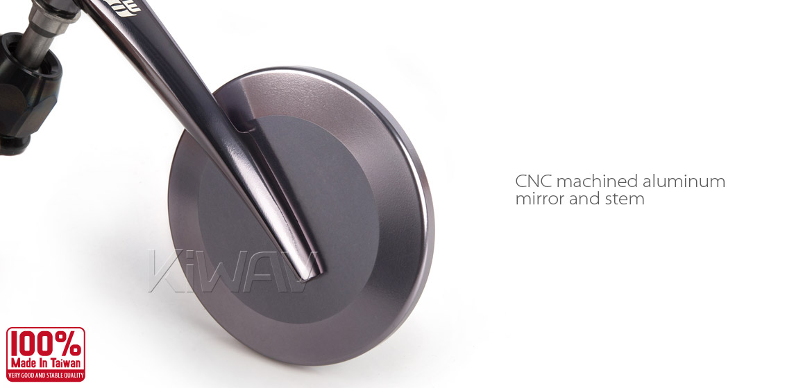 KiWAV Magazi Round 65N gray bar end mirrors right hand