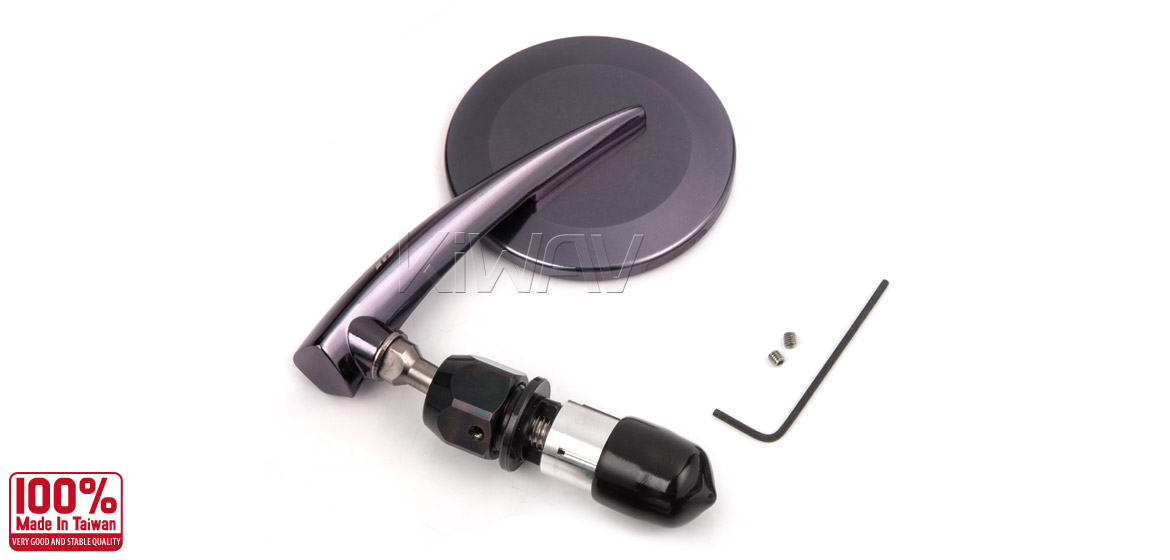 KiWAV Magazi Round 65N gray bar end mirrors right hand