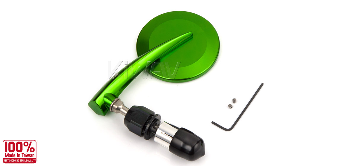 KiWAV Magazi Round 65N green bar end mirrors right hand