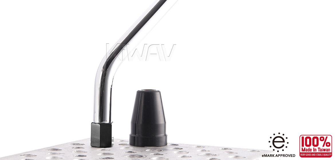 KiWAV Magazi Roundie steel motorcycle mirrors for BMW chrome