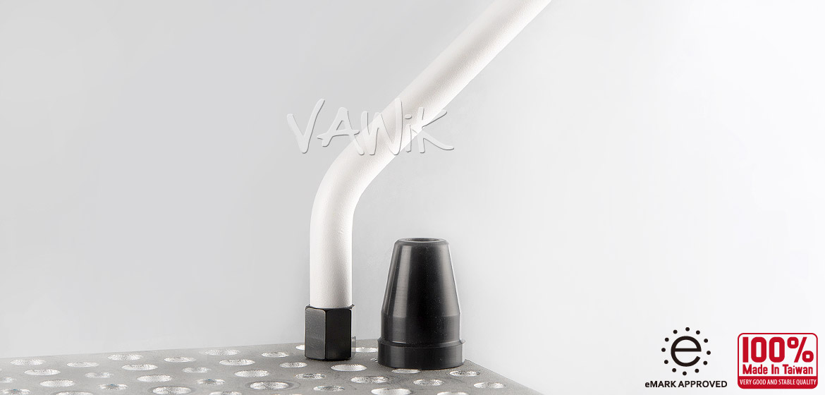 VAWiK Magazi Roundie steel motorcycle mirrors universal white