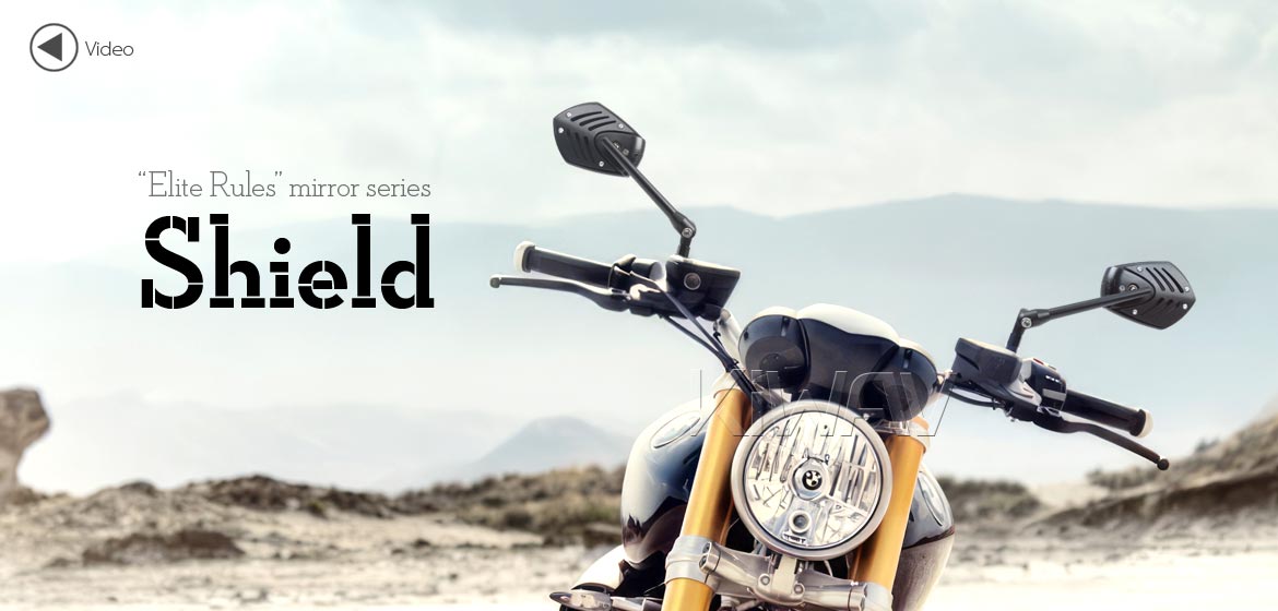 Motorcycle mirrors Shield black compatible with BMW