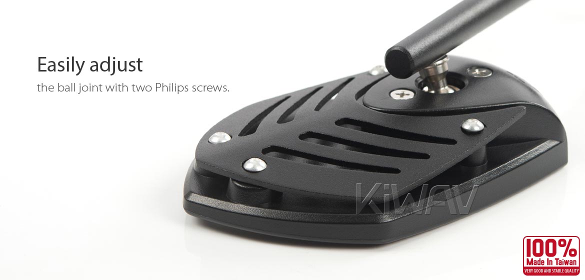 Motorcycle mirrors Shield black 8mm for scooters