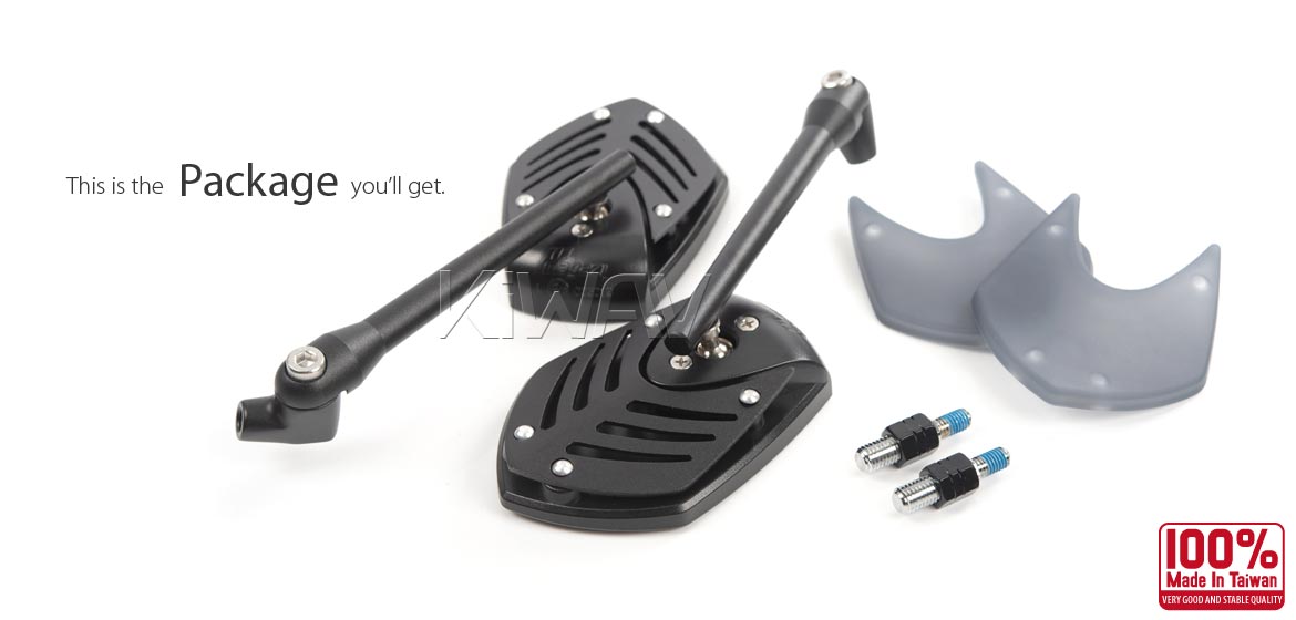 Motorcycle mirrors Shield black compatible with BMW