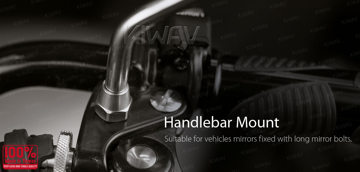 KiWAV stainless retro motorcycle mirrors Stan Round