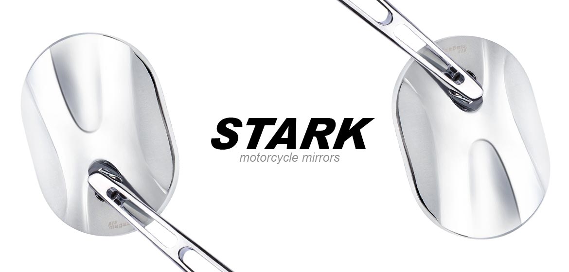 KiWAV motorcycle mirrors Stark chrome Scooter Magazi