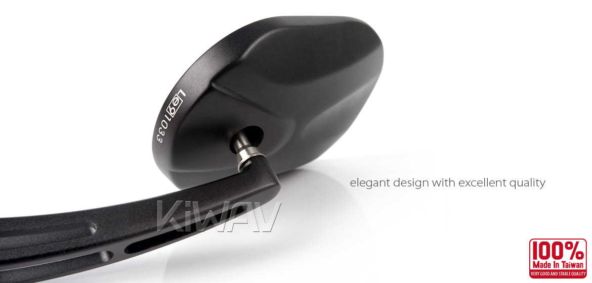 KiWAV motorcycle mirrors Stark black 10mm universal Magazi