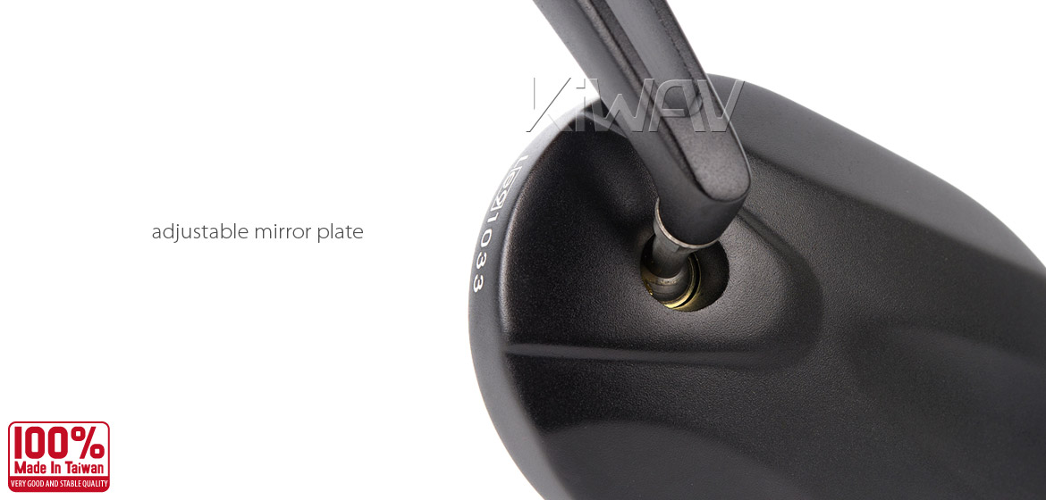 KiWAV motorcycle mirrors Stark black 10mm universal Magazi