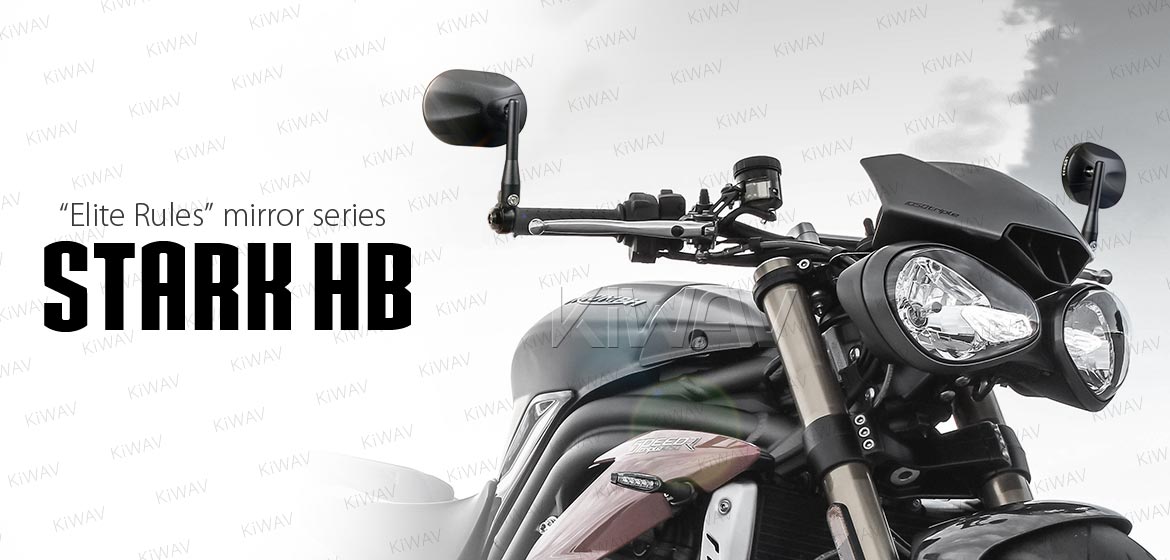 製品一覧: バーエンドミラー スターク 黒 6mmネジ式