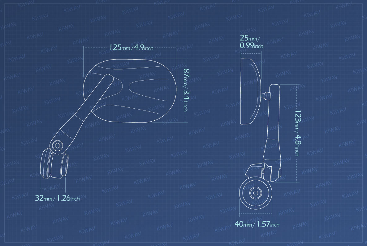 Measurement graph of KiWAV Stark bar end mirrors for Indian