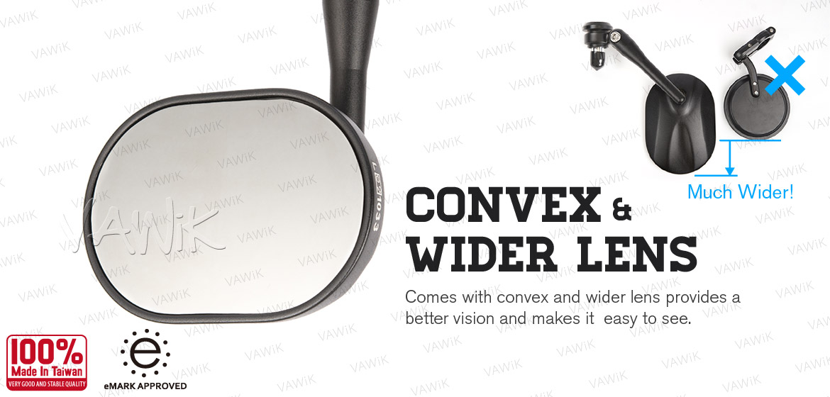 VAWiK bar end mirrors Stark black universal fit Indian Scout Bobber