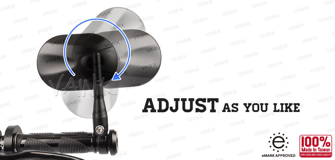 VAWiK bar end mirrors Stark black universal fit Indian Scout Bobber