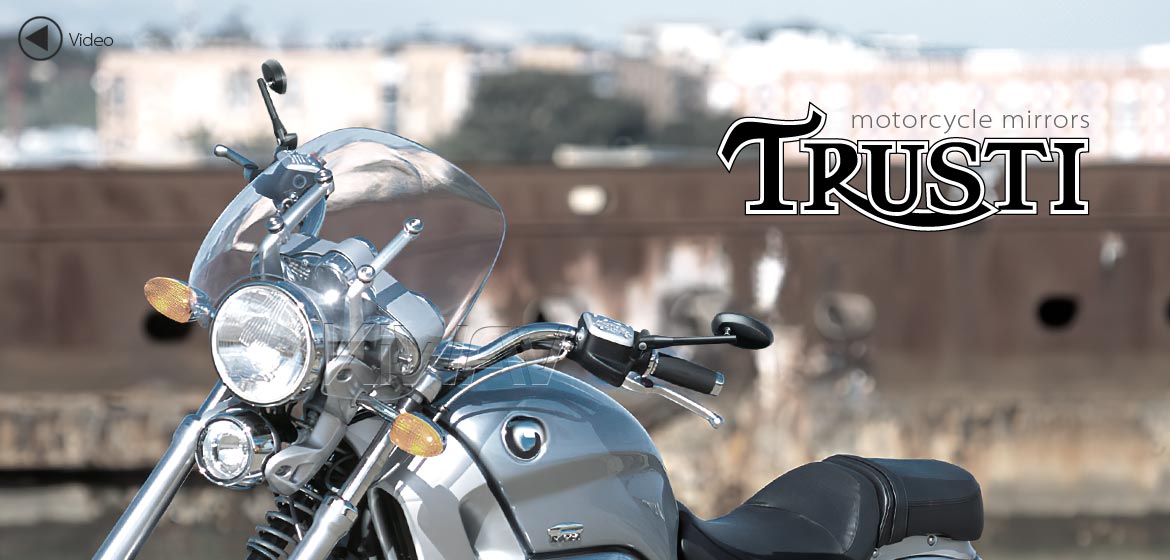 KiWAV motorcycle mirrors Trusti compatible for most BMW bikes
