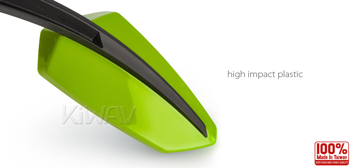 KiWAV Tulip green motorcycle mirrors universal fit Magazi
