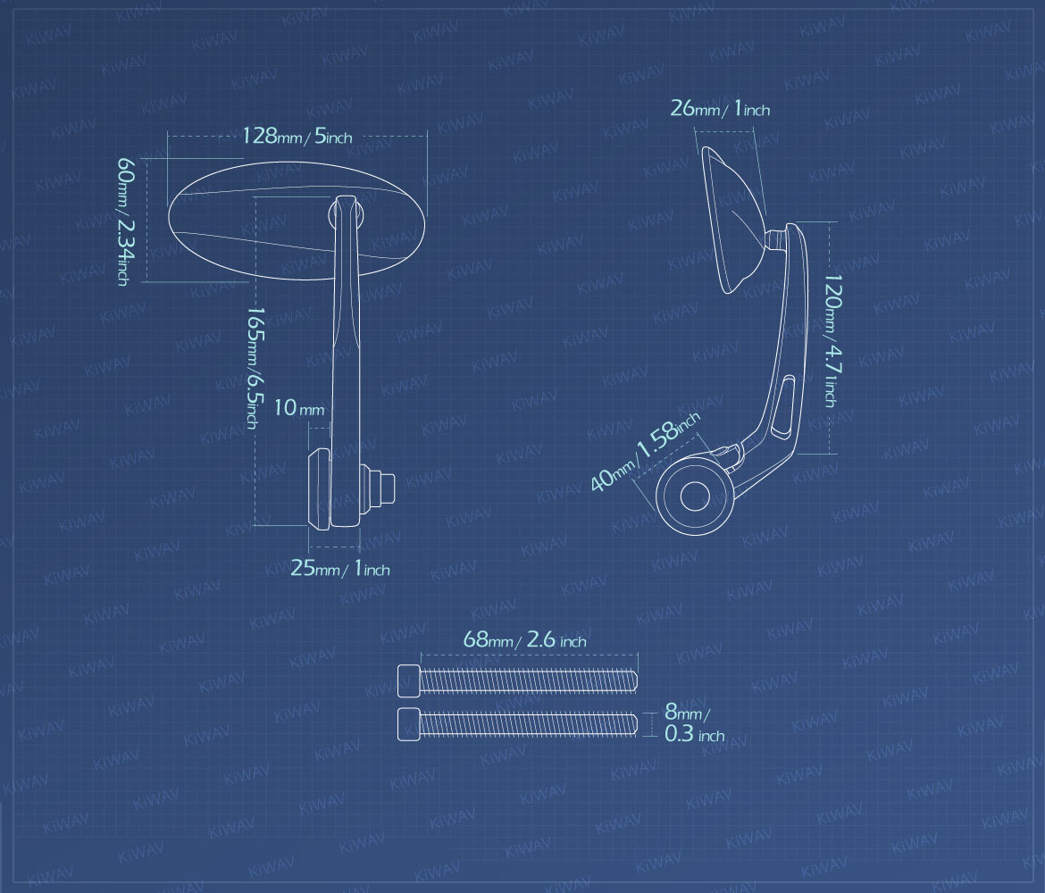 Measurement graph of KiWAV Ultra indian bar end mirrors