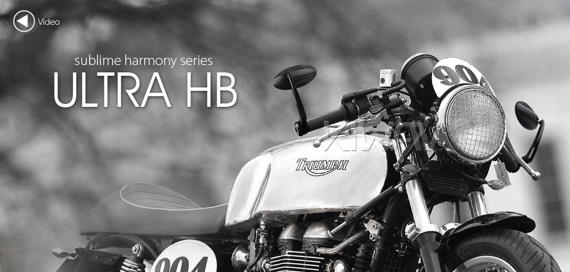 KiWAV motorcycle bar end mirrors Ultra black for 7/8 inch and 1inch hollow end handlebars