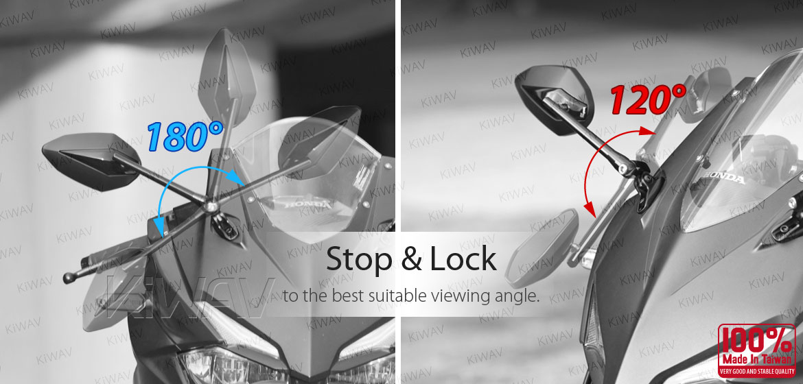 Black Venom fairing mirrors black adapter adjustable fits