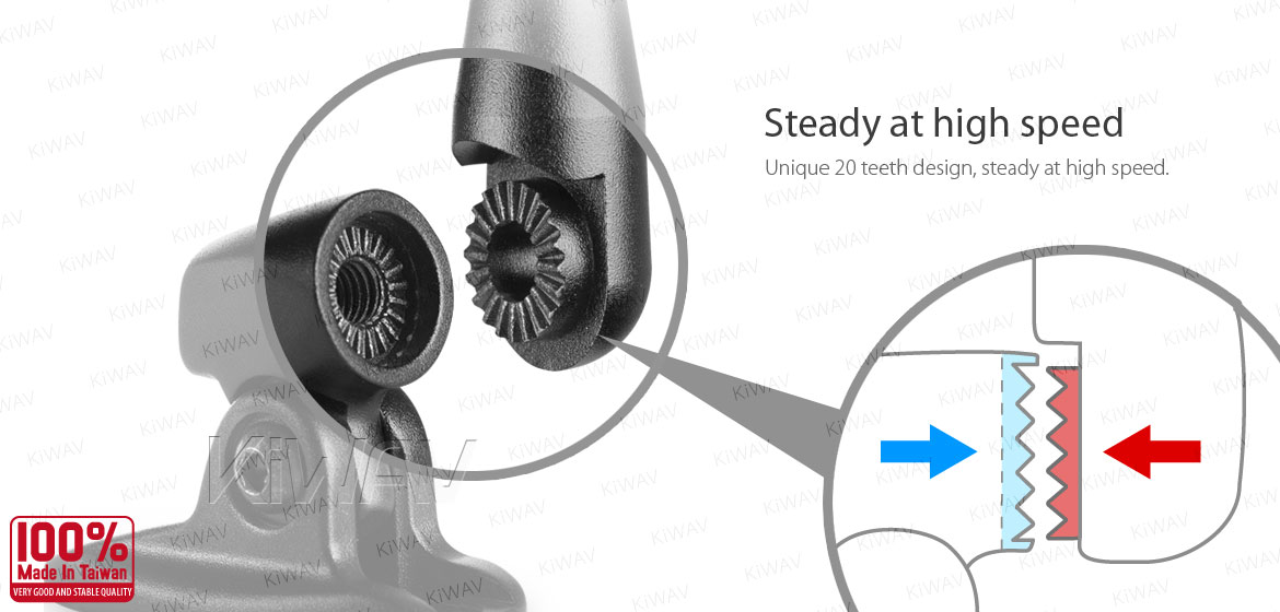 KiWAV motorcycle Venom Black Sportsbike Mirrors With Black Base for sportsbike