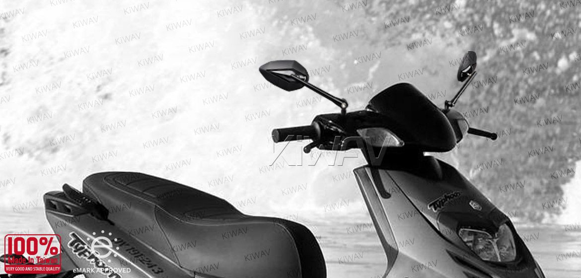 scooter: Venom black mirrors for 8mm scooters and motorcycles