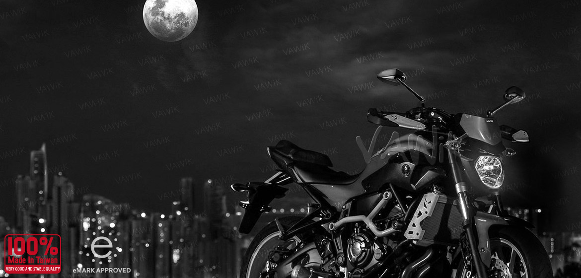 VAWiK motorcycle mirrors Venom black for Harley and Metric 10mm bikes Magazi