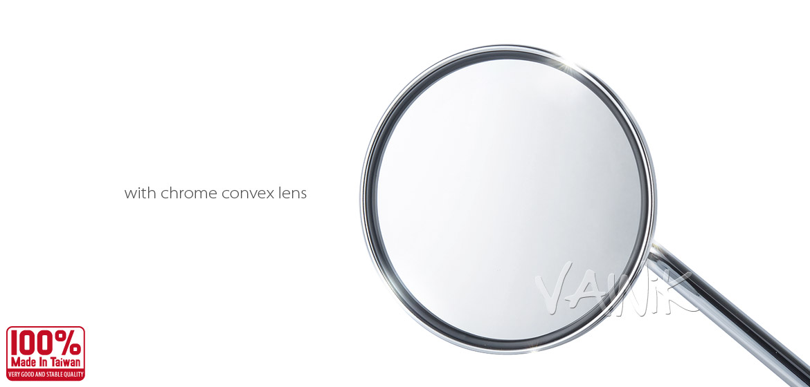 VAWiK motorcycle mirrors scooter Super Round Chrome Magazi